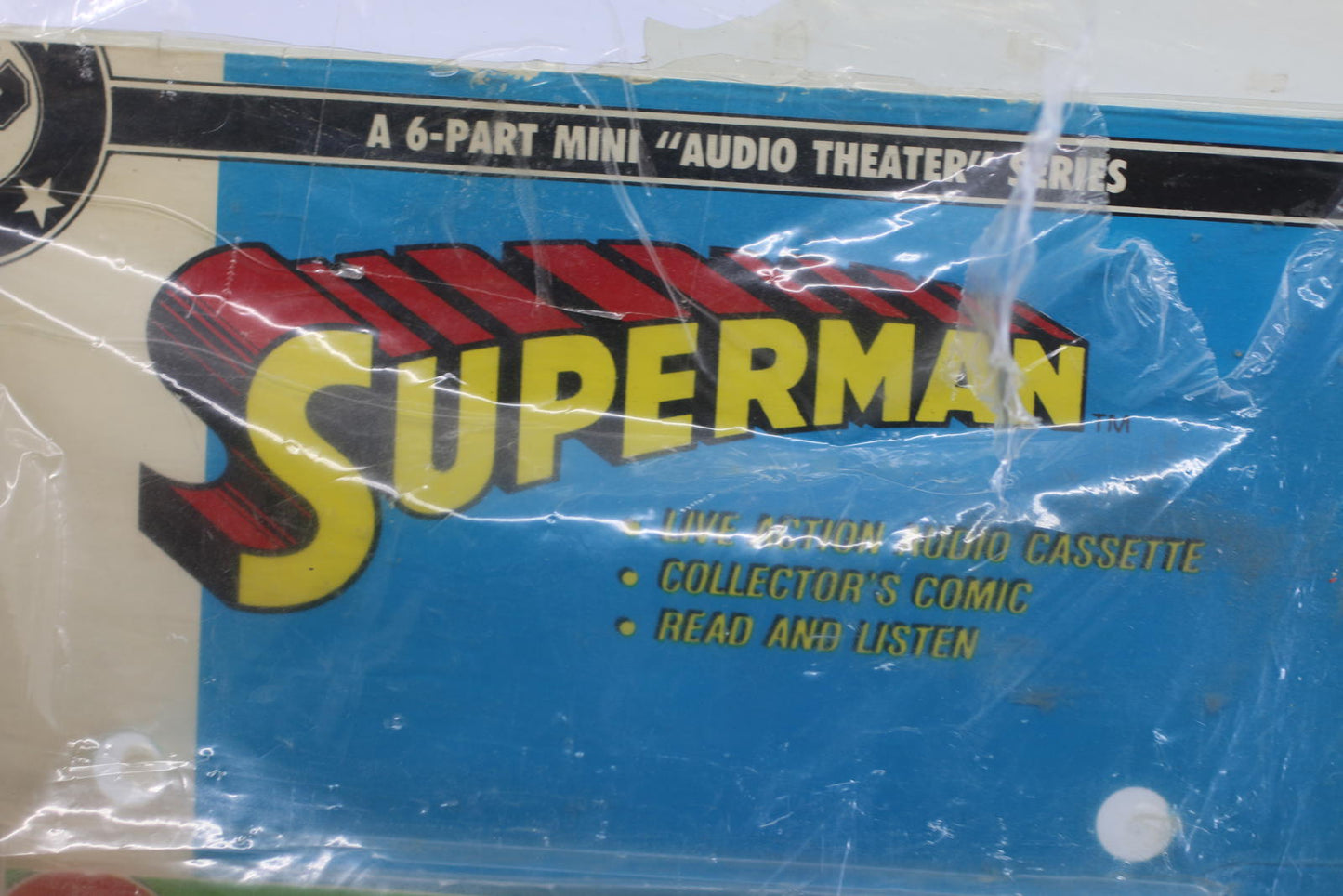 Vintage Superman Man of Steel Mini Audio Theater Set Comic Cassette ReadAlong DC
