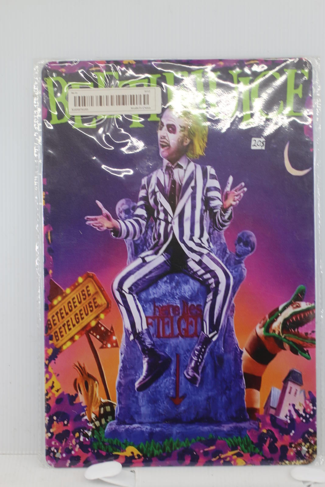 Beetlejuice Decorative Tin Sign
