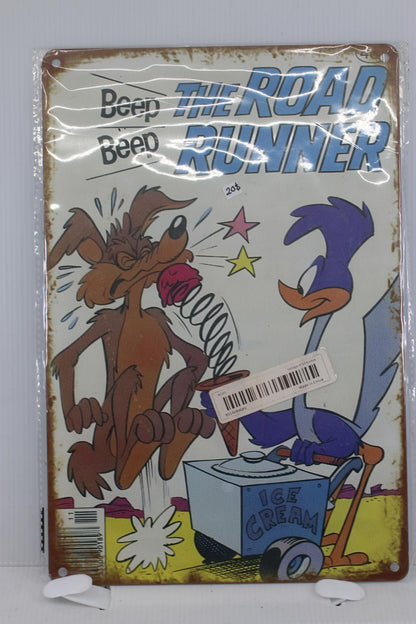 Vintage Beep Beep The Road Runner Metal Sign Sealed Brand new