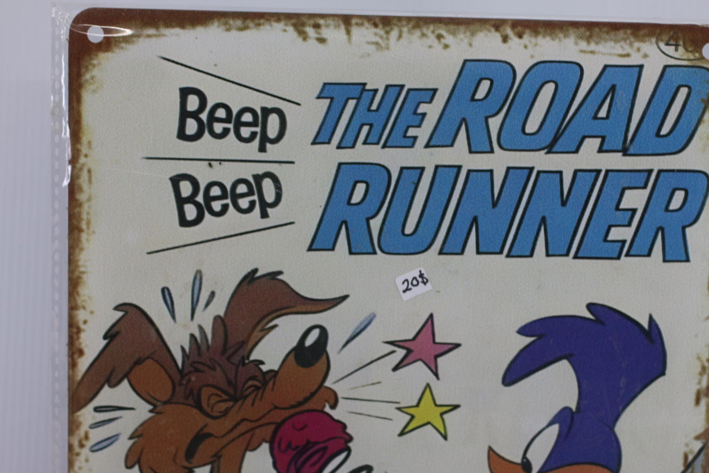 Vintage Beep Beep The Road Runner Metal Sign Sealed Brand new