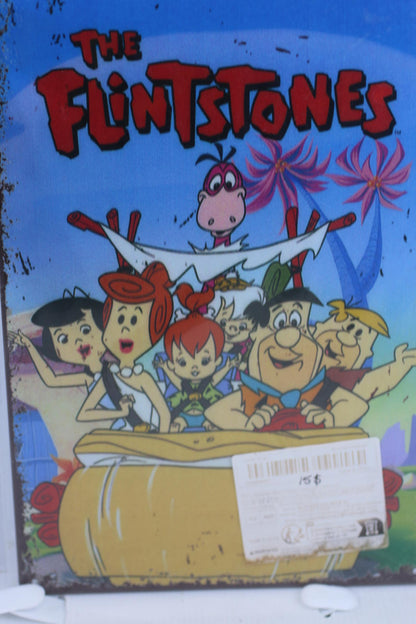Vintage The Flintstones Metal Sign plate Brand new sealed