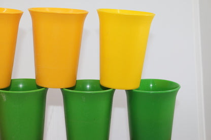 Tupperware VINTAGE Kids Bell Tumblers 6oz Set of 14 CLASSIC Primary Colors