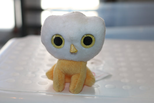 TY Brand Small White & Yellow Owl Plush Height 7cm