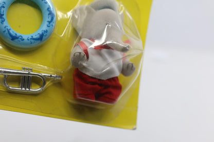 Vintage Babar Arthur Vinyl Flocked Figure w/ Accessories Sealed BIKIN Toys R Us
