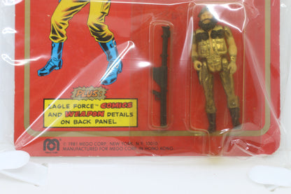Eagle Force Harley Die Cast Metal Poseable Action Figure Mego 1981 NIP Warrior