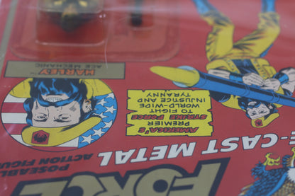 Eagle Force Harley Die Cast Metal Poseable Action Figure Mego 1981 NIP Warrior