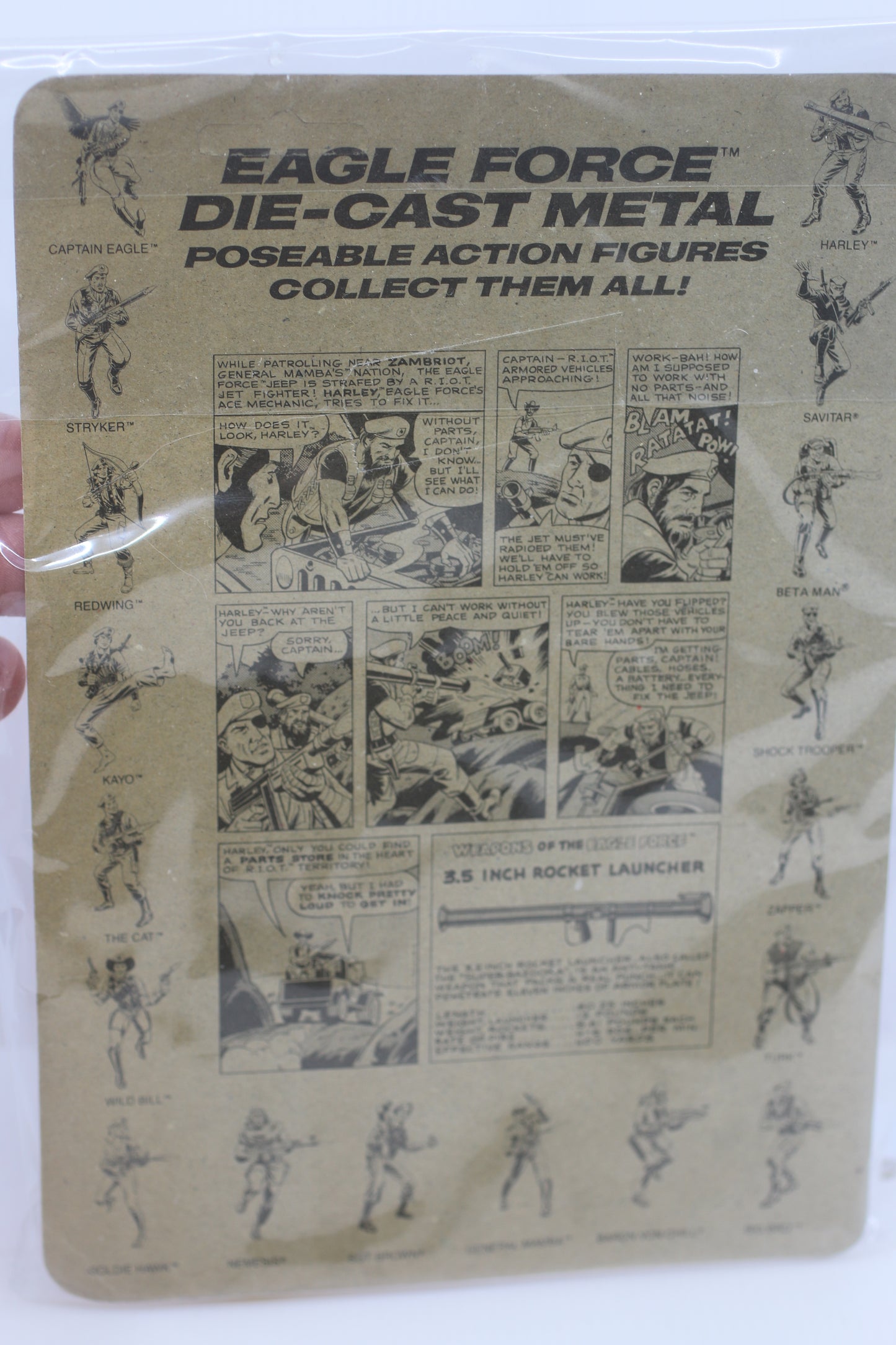 Eagle Force Harley Die Cast Metal Poseable Action Figure Mego 1981 NIP Warrior