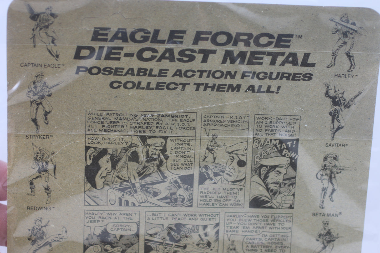 Eagle Force Harley Die Cast Metal Poseable Action Figure Mego 1981 NIP Warrior