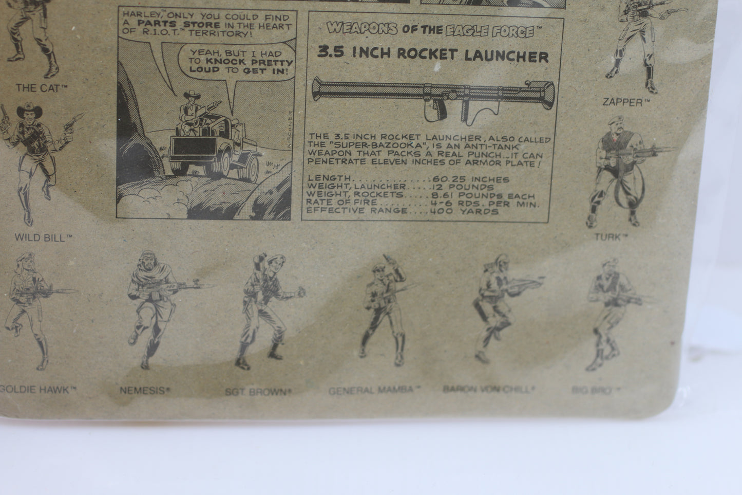 Eagle Force Harley Die Cast Metal Poseable Action Figure Mego 1981 NIP Warrior