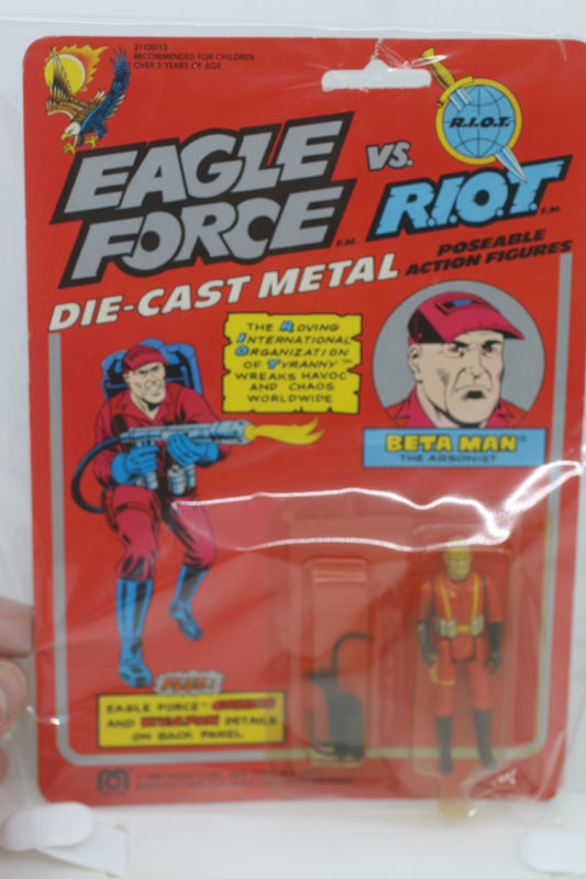 Eagle Force Beta Man Die Cast Metal Poseable Action Figure Mego 1981 NIP