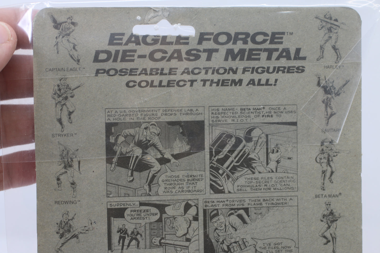Eagle Force Beta Man Die Cast Metal Poseable Action Figure Mego 1981 NIP