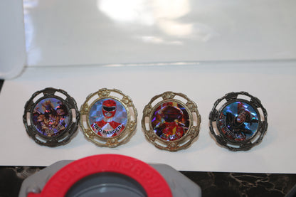 Mighty Morphin Power Rangers Spin Fighter W/ 4 Spinners 1993 red ranger rita