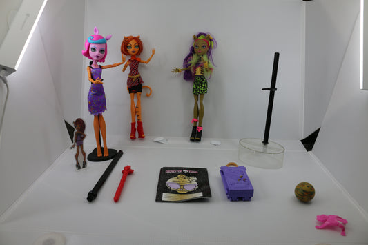 Lot of 3 MATTEL MONSTER HIGH FREAKY FUSION DOLL Cam Alive Clawvenus