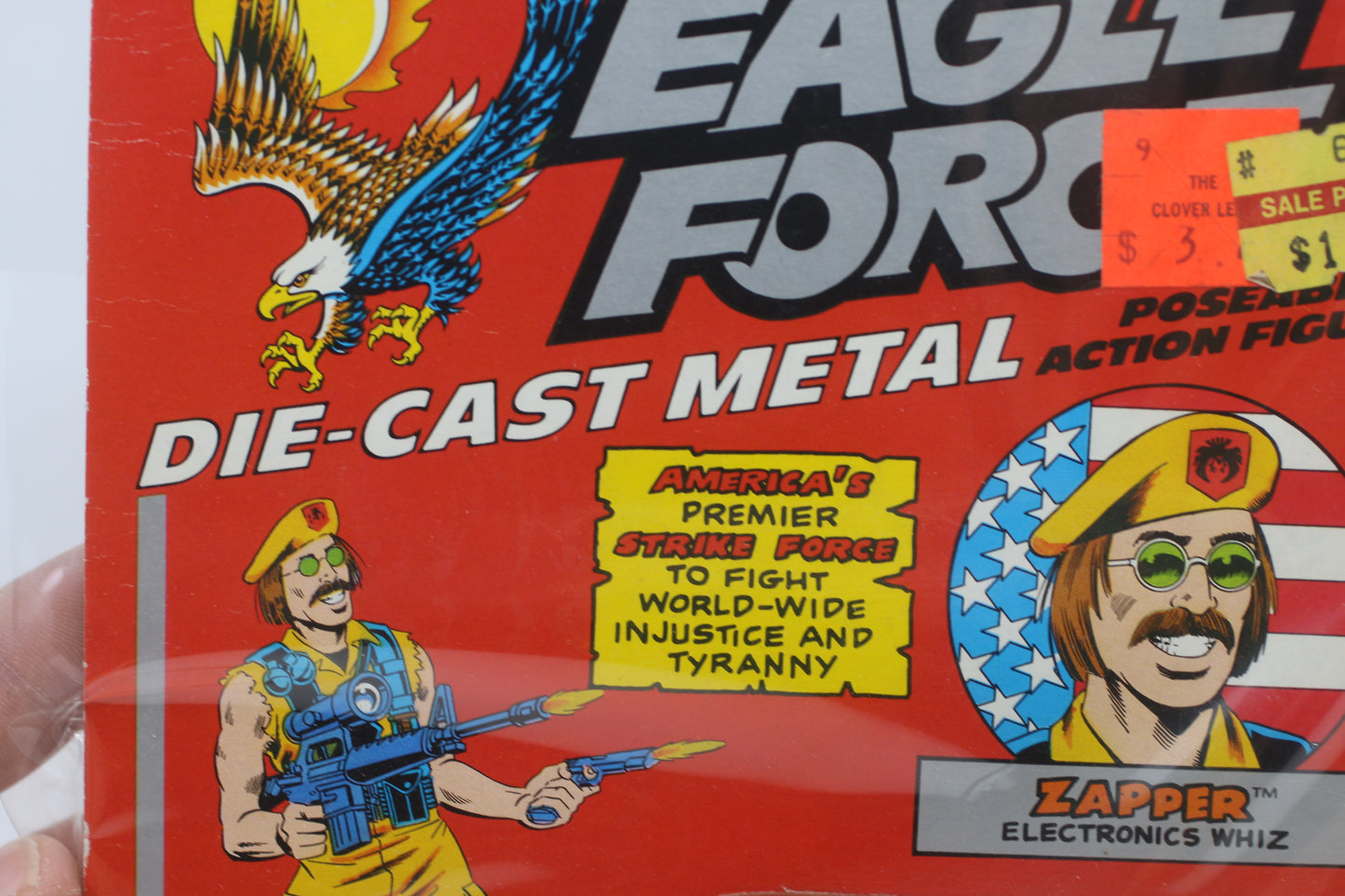 Eagle Force Zapper Electronic Whiz DieCast Metal Poseable Action Figure 3" Mego