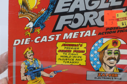 Eagle Force Zapper Electronic Whiz DieCast Metal Poseable Action Figure 3" Mego