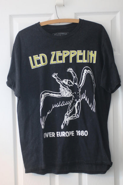 Led Zeppelin Over Europe 1980 Vintage Band T-Shirt 2022 size large