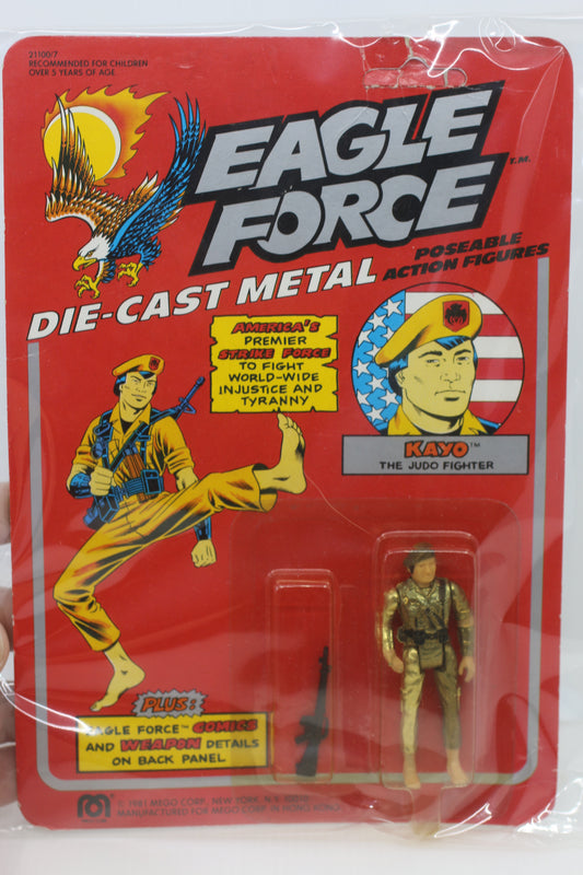 Eagle Force Kayo Die Cast Metal Poseable Action Figure 3" Mego 1981 NIP