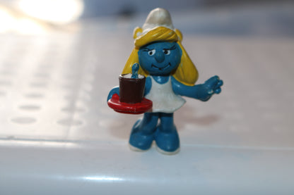 Schleich Peyo Smurf Vintage Figure 1983 SMURFETTE WAITRESS 20222