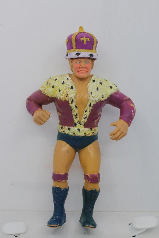 1987 WWF LJN King Harley Race Wrestling Figure w/Crown Titan Sports Heavy Rubber