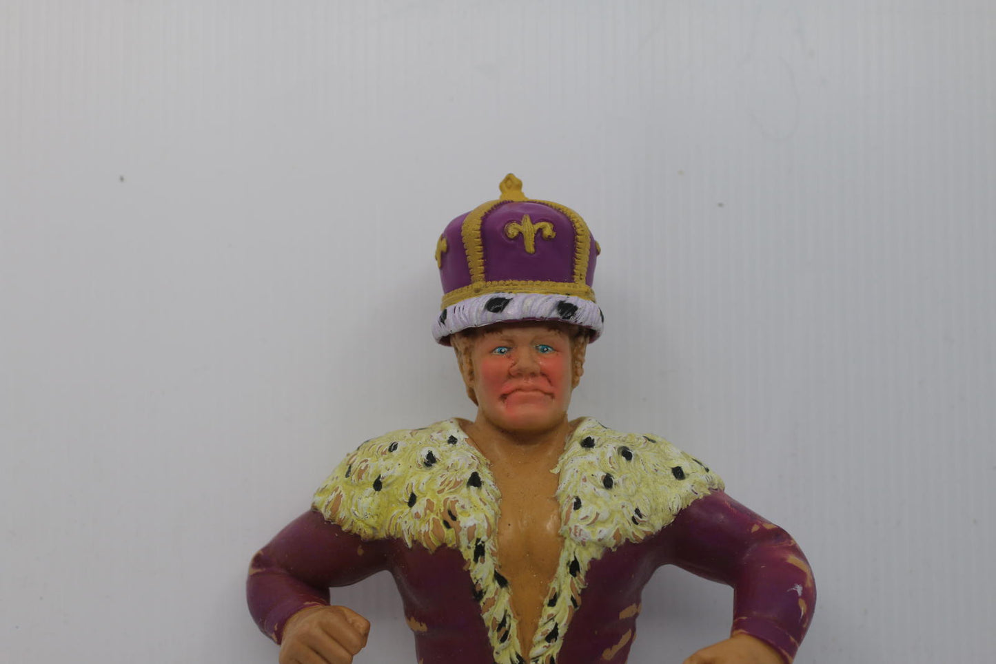 1987 WWF LJN King Harley Race Wrestling Figure w/Crown Titan Sports Heavy Rubber