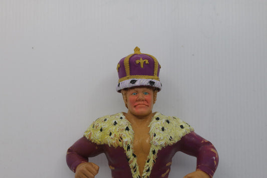 1987 WWF LJN King Harley Race Wrestling Figure w/Crown Titan Sports Heavy Rubber