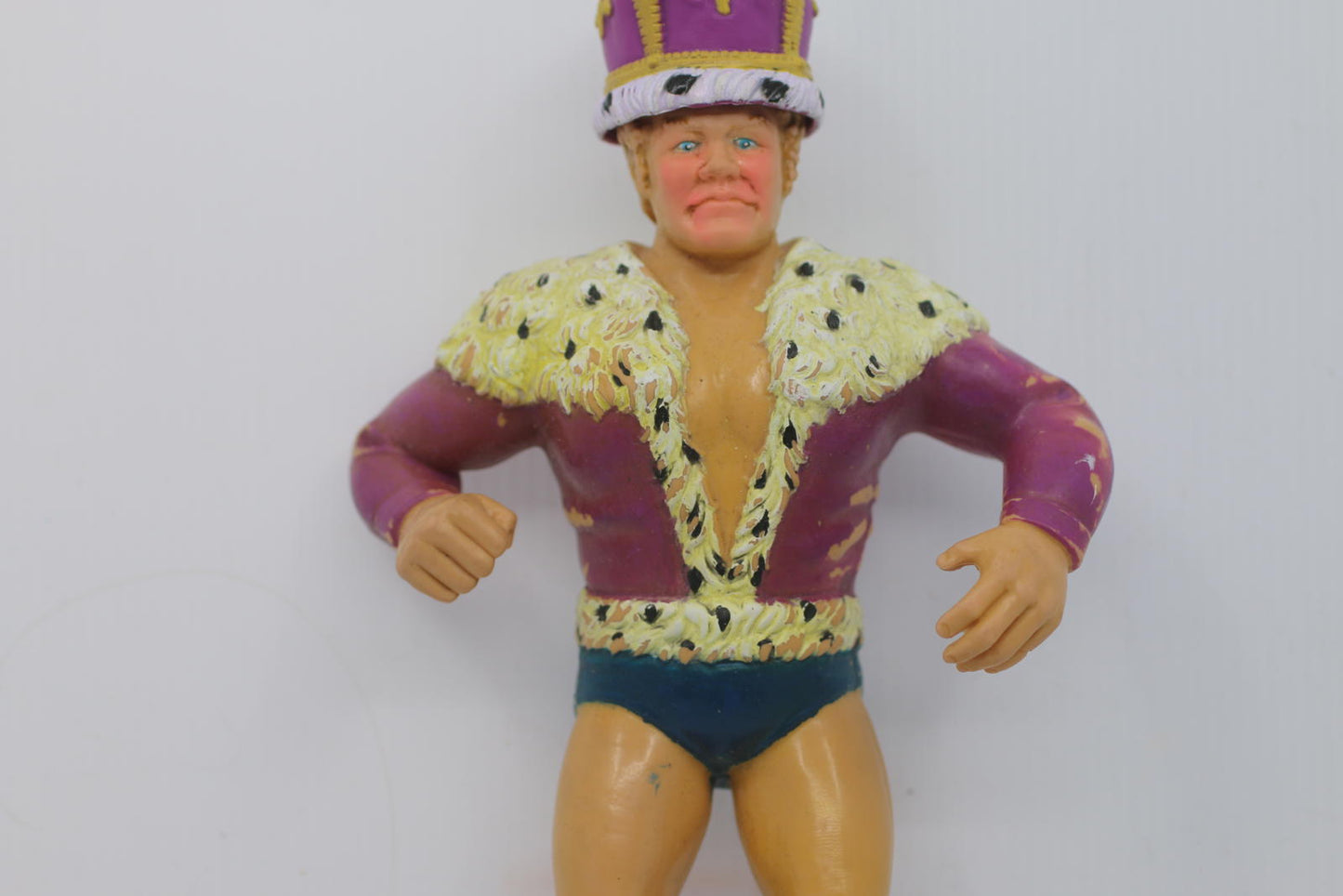 1987 WWF LJN King Harley Race Wrestling Figure w/Crown Titan Sports Heavy Rubber