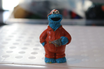 Vintage JHP Cookie Monster Mechanic Figure toy replacement fig