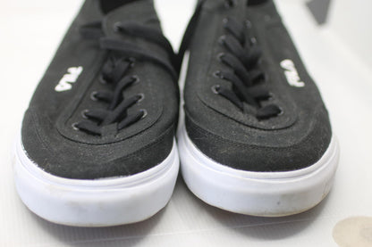 FILA Black Canvas Sneakers Men’s Size 13 Coolmax Memory Foam Casual Skate Shoes