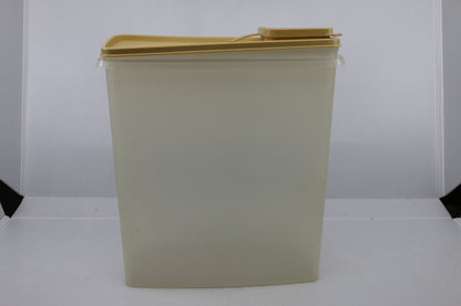 Vintage TUPPERWARE 1590-8 Tan Plastic Cereal Keeper containers with Lid