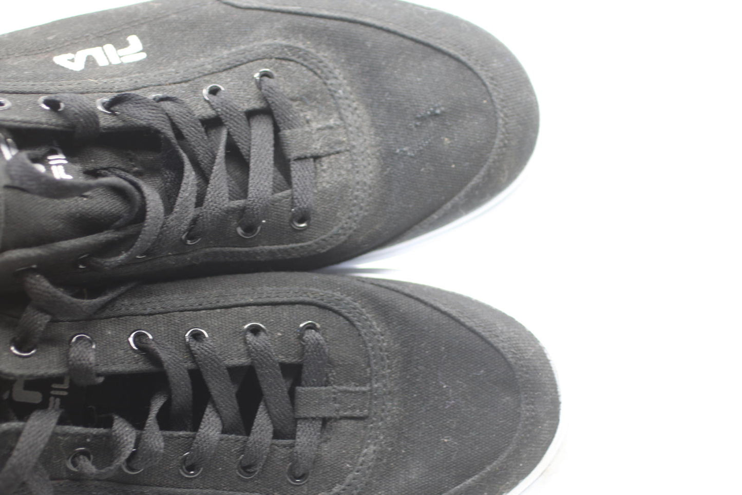 FILA Black Canvas Sneakers Men’s Size 13 Coolmax Memory Foam Casual Skate Shoes