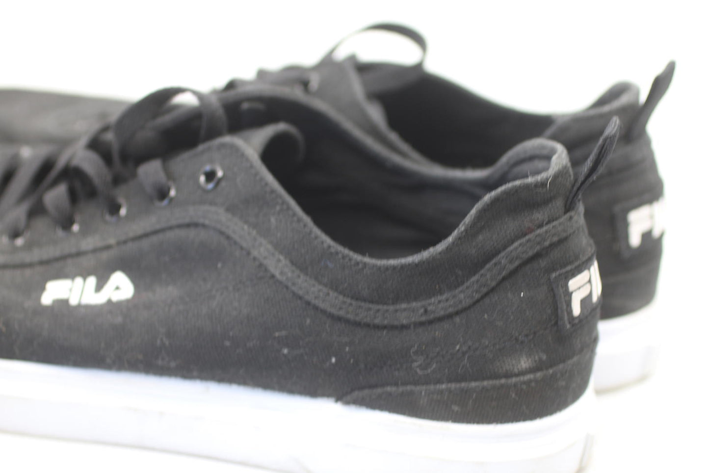 FILA Black Canvas Sneakers Men’s Size 13 Coolmax Memory Foam Casual Skate Shoes