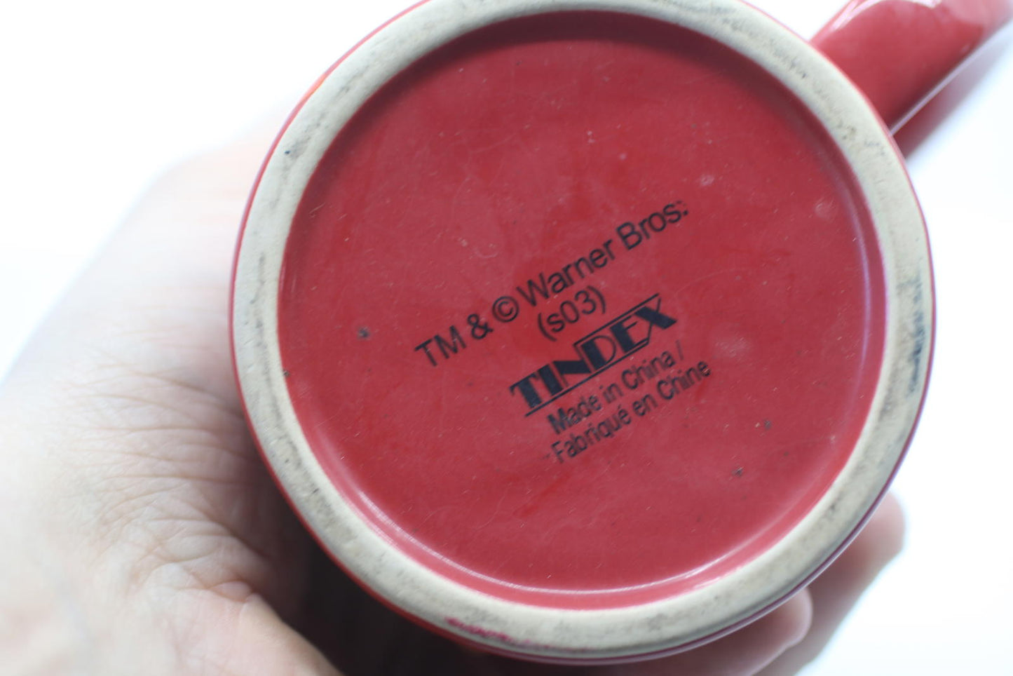 Rare Warner Bros 2005 looney tunes tindex ceramic mug daffy duck caractere toon2