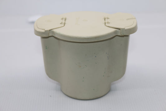 Vintage Tupperware 577-9 Almond Sugar Bowl Dispenser with Flip Top Lid