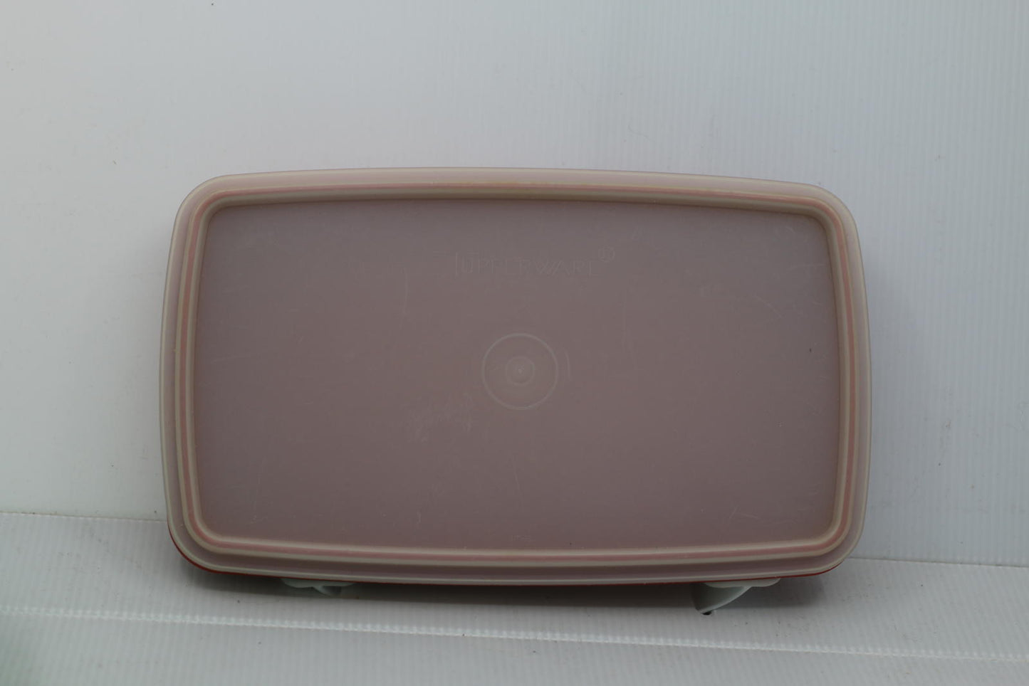 Vintage Tupperware 816 Bacon Deli Meat/Cheese Container w/Lid in Paprika Red