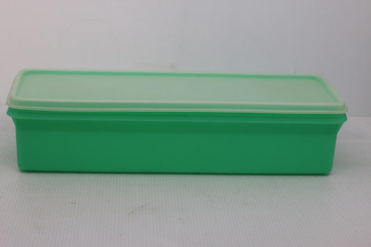 Vintage Green Tupperware Celery Vegetable Keeper Crisper #892-2 w/ Lid 893-1