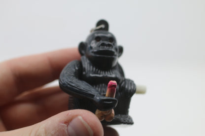 Wind-Up Interesting Gorilla Key-Chain Rare "Mastu" Three Brothers "Bating