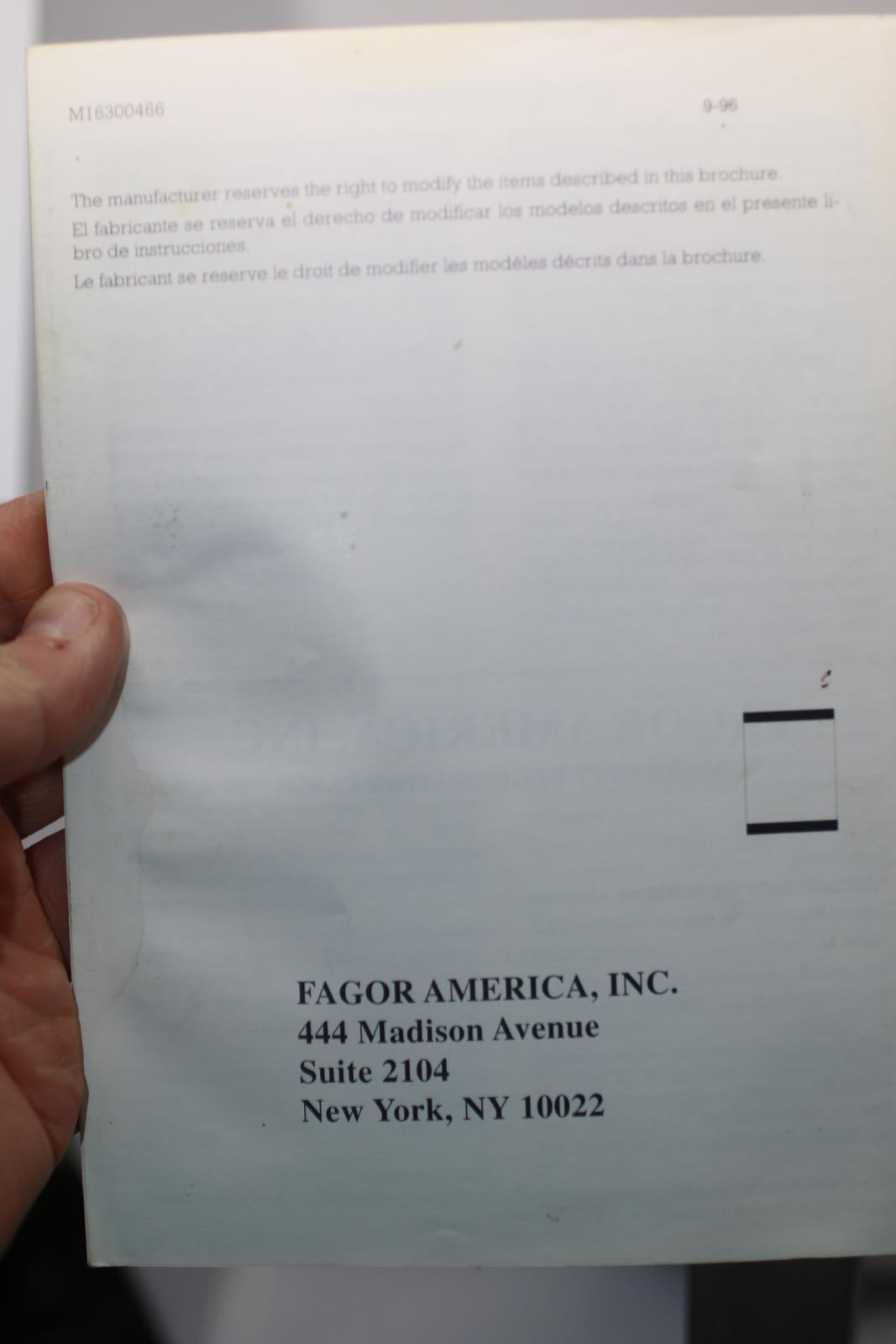 Fagor Splendid Pressure Cooker 6L Stainless Steel 18/10 Made in Spain w/ Manual