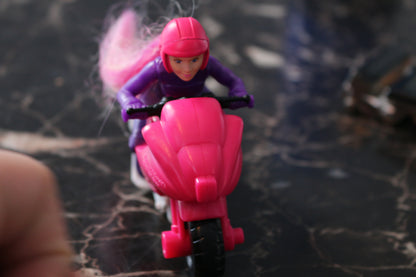 McDonald's Barbie Spy Squad Motorcycle Kids Happy Meal Crotch rocket Biker 2016