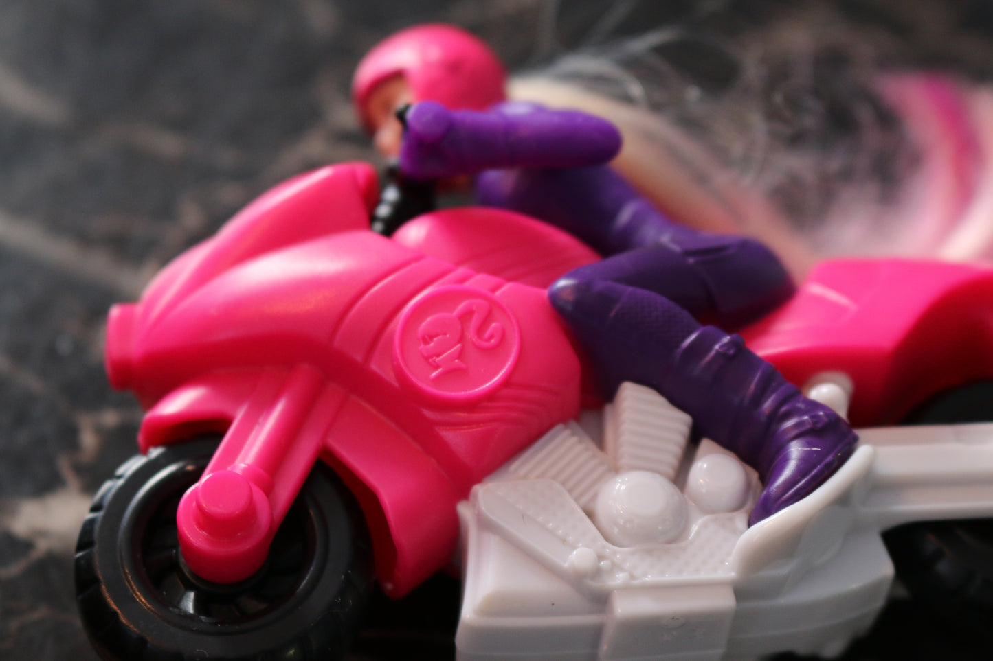 McDonald's Barbie Spy Squad Motorcycle Kids Happy Meal Crotch rocket Biker 2016