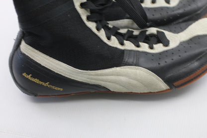 PUMA High Top Boxing Shoes Black White Gold Sole Size 10.5