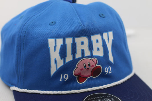 Nintendo Kirby 1992 Adjustable Snapback Cap – Bioworld Blue