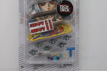 New Tech Deck 4 Pack Hook-Ups Skateboards Fingerboards Anime Girl Robot