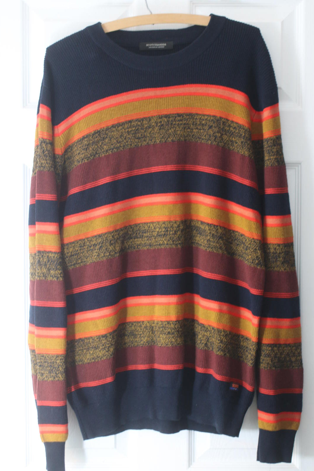 Scotch & Soda Amsterdam Couture striped knit sweater size XL