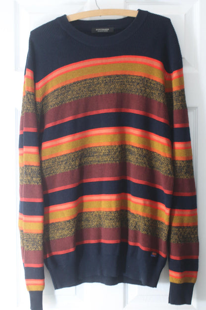 Scotch & Soda Amsterdam Couture striped knit sweater size XL