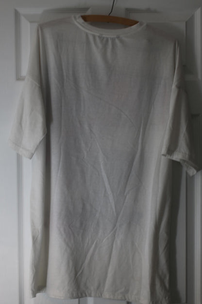 Racing Graphic T-Shirt White Drift Car Print Size S SHEIN