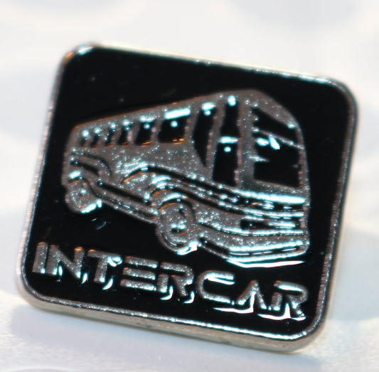 Vintage inter car bus pin Québec Canada collectible rare Black & Silver tone