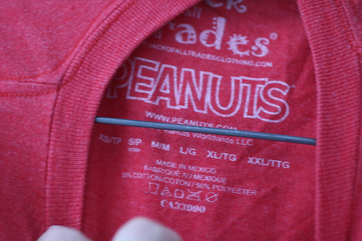 Red Snoopy Drink Up Peanuts Tee Small T-Shirt w/ 'Drink Up!'