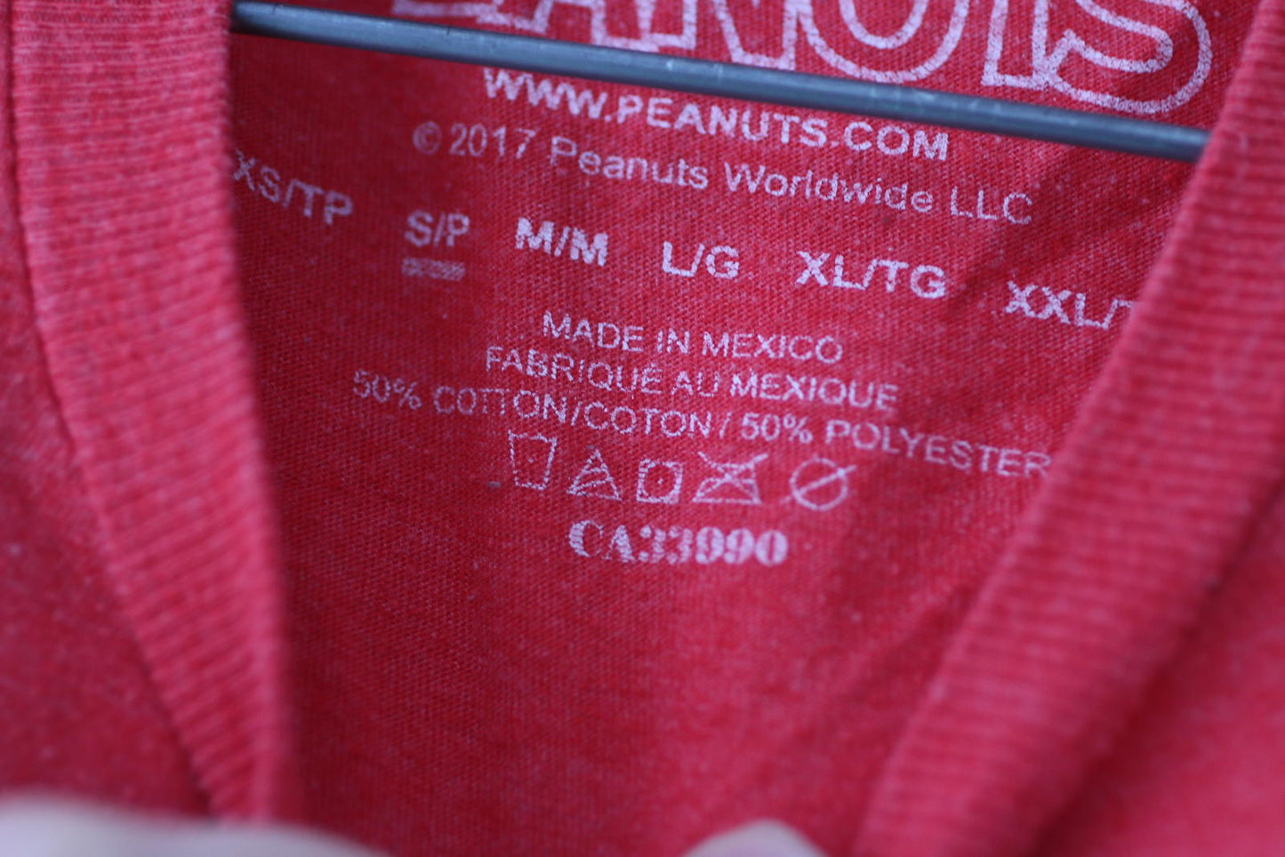 Red Snoopy Drink Up Peanuts Tee Small T-Shirt w/ 'Drink Up!'