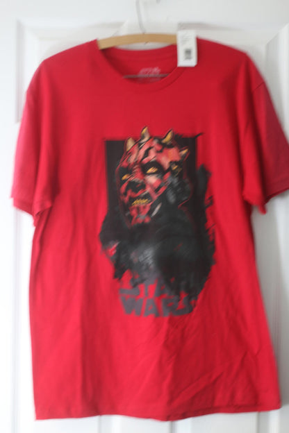 Star Wars Graphic T-Shirt with Darth Maul Print L MAD Engine