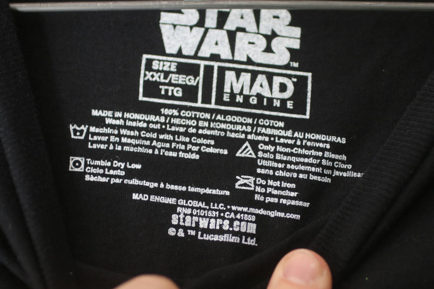 Star Wars Dark Anakin Graphic T-Shirt XXL Mad Engine